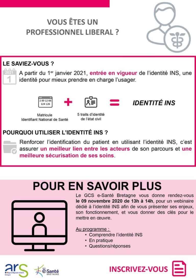 Webinaire Identité INS (Identifiant National de Santé) – URPS CDLB