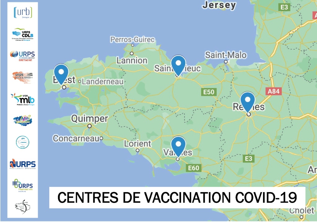 CARTE CENTRES DE VACCINATION COVID-19 2021