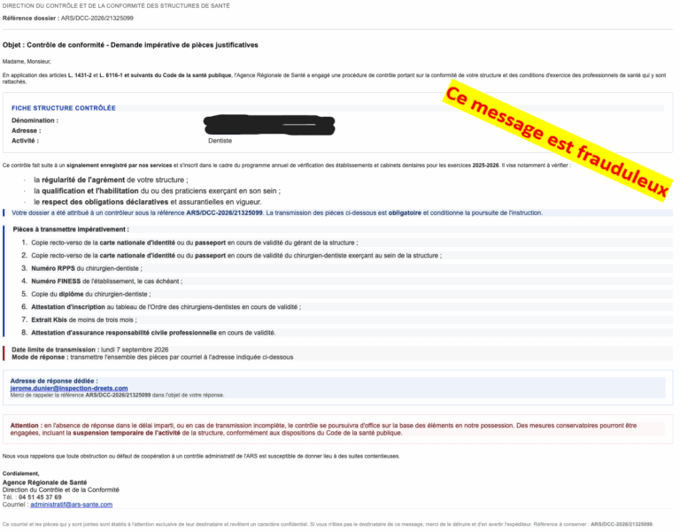 Capture d’écran 2026-07-23 Mail frauduleux Phishing